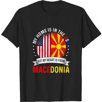 T-shirt Racines Américaines Macédoniennes pour Hommes