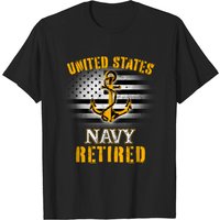 T-shirt Retraité de la Marine des États-Unis pour Hommes