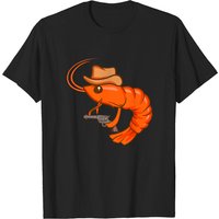 Cowboy Shrimp T-shirt for Men in Black