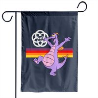 Happy Little Purple Dragon of Imagination - Figment Garden Flag