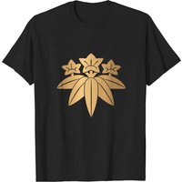 T-shirt Kamakura Minamoto Mon Clan Japonais en Or Faux pour Hommes — T-shirts pour hommes