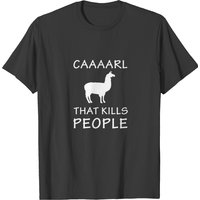 Carl The Llama T-Shirt for Men in Black