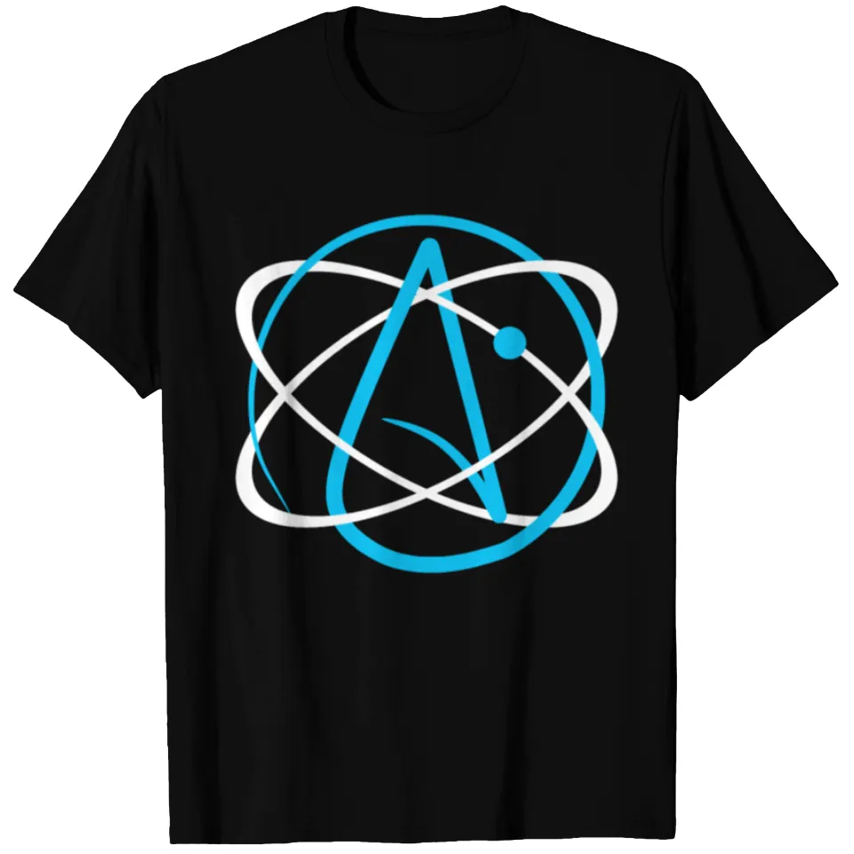 T-shirt Atheist Atom Logo pour hommes en noir — T-shirts pour hommes