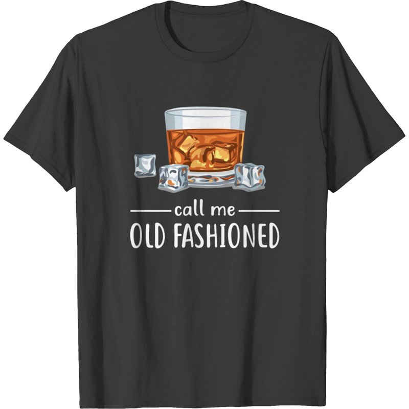 T-shirt Vintage Call Me Old Fashioned Whiskey pour hommes — T-shirts pour hommes