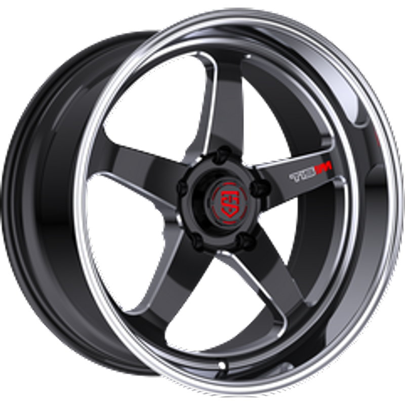Roues TIS Motorsports 508BM Noir Brillant Milled - 20x9.5 - 6x135 — Roues et jantes