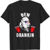 T-shirt Ben Drankin Benjamin Franklin Lunettes pour hommes