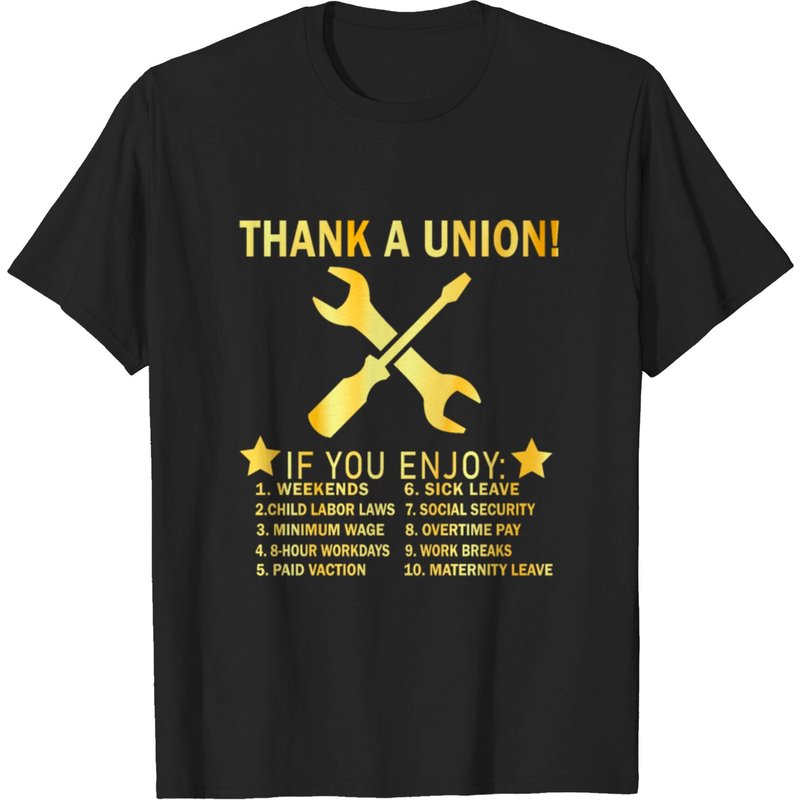 T-shirt Thank A Union pour la fête du Travail pour hommes — T-shirts pour hommes