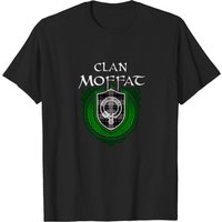 Moffat Surname Scottish Clan Tartan Crest Badge T-shirt for Men — Mens T Shirts