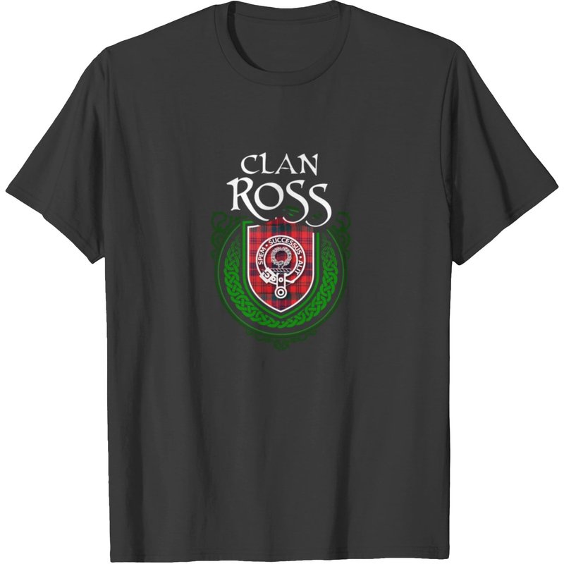 Ross Surname Scottish Clan Tartan T-shirt for Men