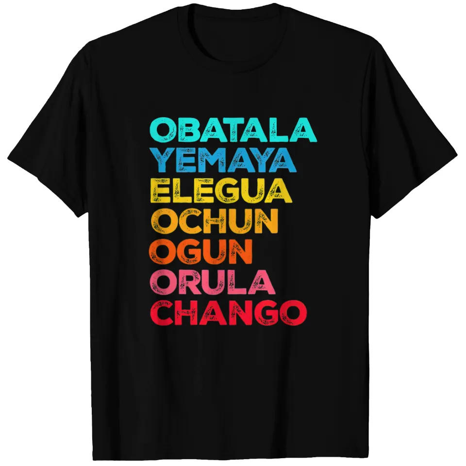 T-shirt 7 Seven African Powers Orisha Santeria Cuba pour hommes — T-shirts pour hommes