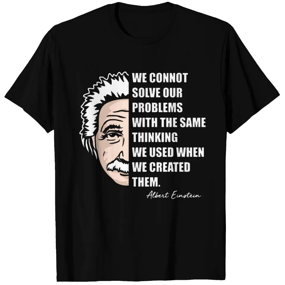 T-shirt pour hommes Albert Einstein en noir — T-shirts pour hommes