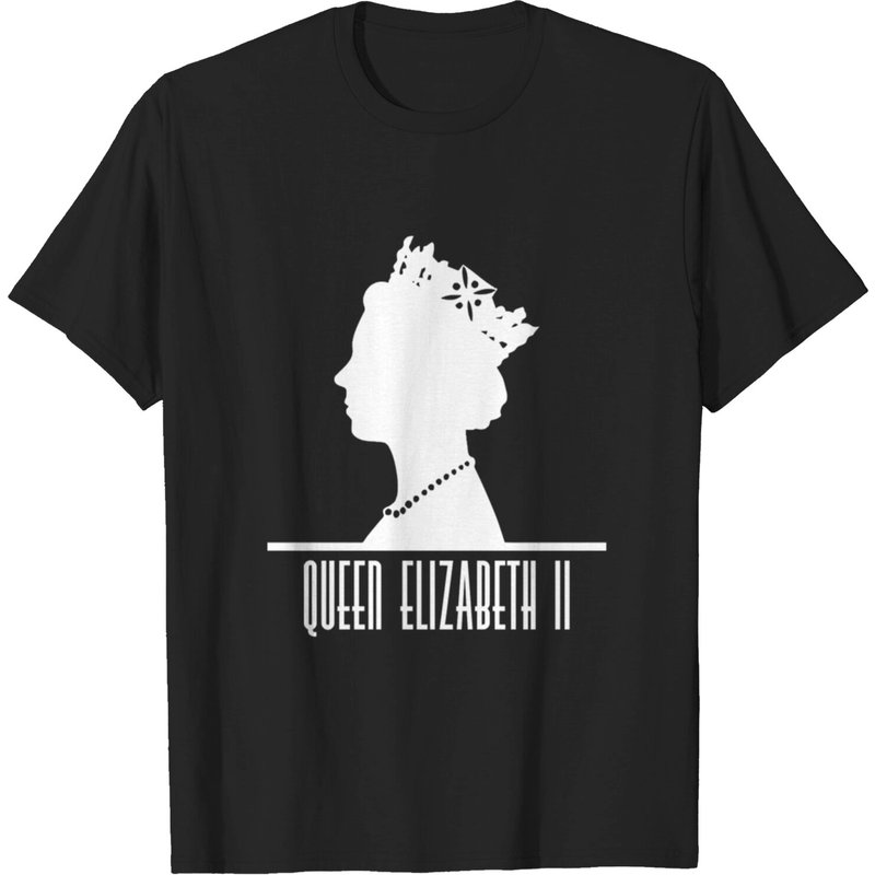 T-shirt pour hommes Reine Elizabeth II en noir — T-shirts pour hommes