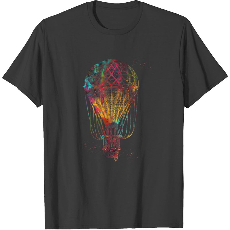 T-shirt Montgolfière pour hommes - Noir — T-shirts pour hommes