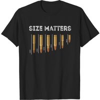 T-shirt Size Matters pour hommes en noir — T-shirts pour hommes