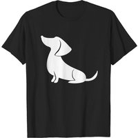 T-shirt Wiener Dog pour hommes en noir — T-shirts pour hommes