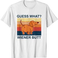 Guess What? Wiener Butt Dog T-Shirt for Men