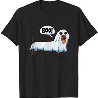Ghost Dachshund Spooky Dog Wiener Halloween T-shirt for Men