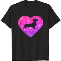 T-shirt pour hommes avec cœur de chien Dachshund — T-shirts pour hommes
