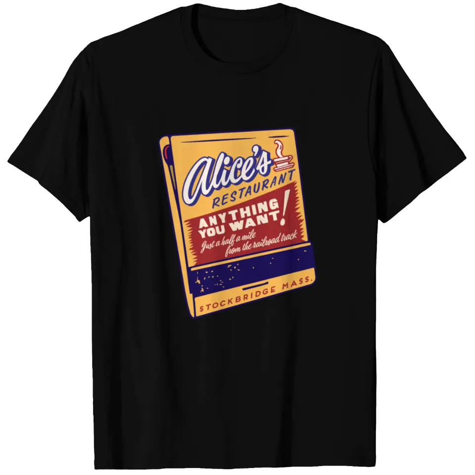 Alice's Restaurant Men's T-Shirt in Black — Mens T Shirts
