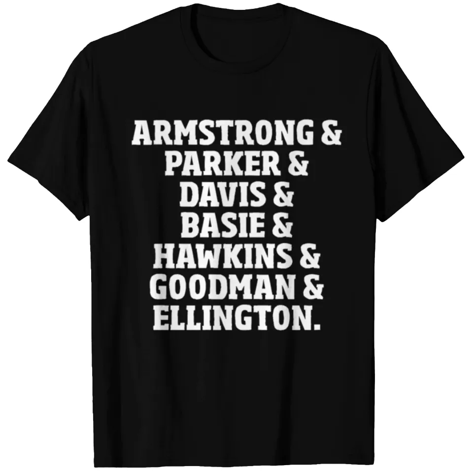 T-shirt pour hommes Armstrong Parker Davis Basie Musicien de Jazz — T-shirts pour hommes