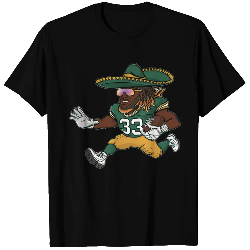 T-shirt de Football Aaron Jones Green Bay pour Hommes — T-shirts pour hommes