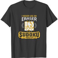 T-shirt Sudoku Never Erase Puzzle Master pour hommes