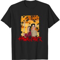 T-shirt Hawk And Chick pour hommes en noir — T-shirts pour hommes