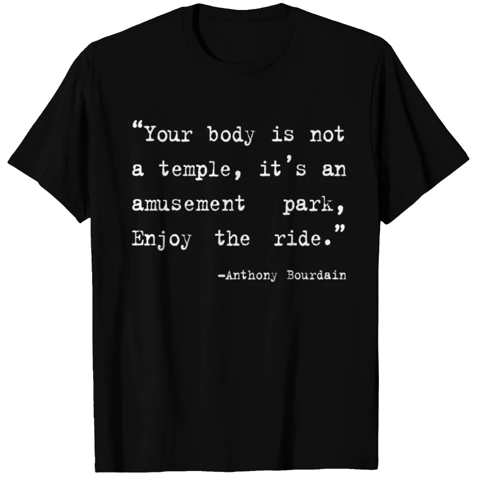 T-shirt pour hommes Anthony Bourdain en noir — T-shirts pour hommes