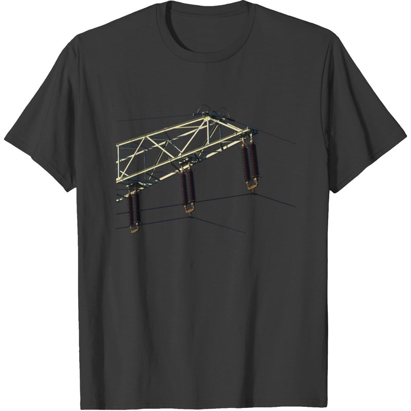 T-Shirt Power Lines pour Hommes en Ash — T-shirts pour hommes