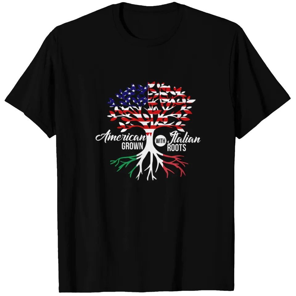 T-shirt pour hommes American Italian en noir
