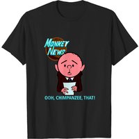 Monkey News T-Shirt for Men - Black
