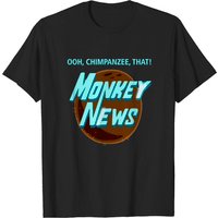 T-shirt Monkey News pour hommes en noir — T-shirts pour hommes