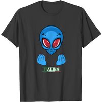 Italy Alien Funny T-Shirt for Men