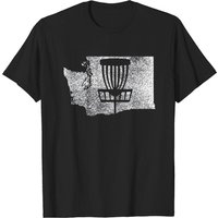 T-shirt Distressed État de Disc Golf de Washington pour hommes