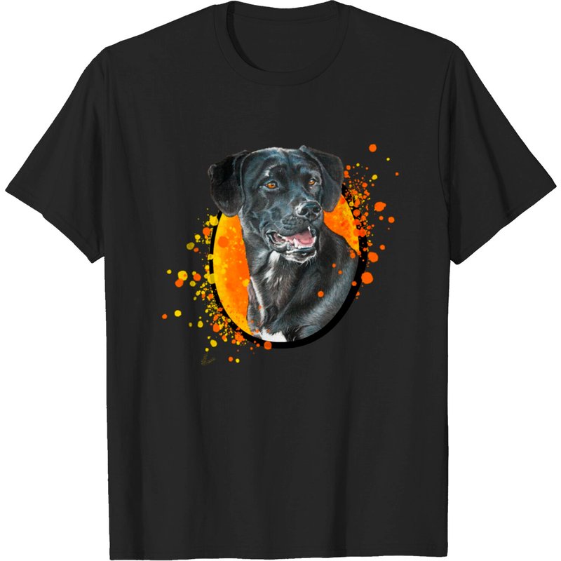 T-shirt noir Labrador Retriever pour hommes