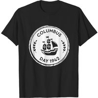 T-shirt Columbus Day USA Fête Christopher Ship pour Hommes — T-shirts pour hommes