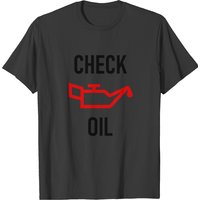 T-shirt pour hommes Check Oil Avertissement Moteur Car Oil Jug — T-shirts pour hommes