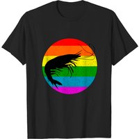 T-shirt Rainbow Shrimp pour hommes en noir — T-shirts pour hommes