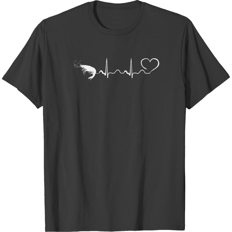 T-shirt Shrimp Mon cœur bat pour les crevettes pour hommes — T-shirts pour hommes