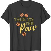 T-shirt Talk To The Paw 4 pour hommes en noir — T-shirts pour hommes