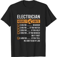 T-shirt Taux Horaire Électricien pour Hommes