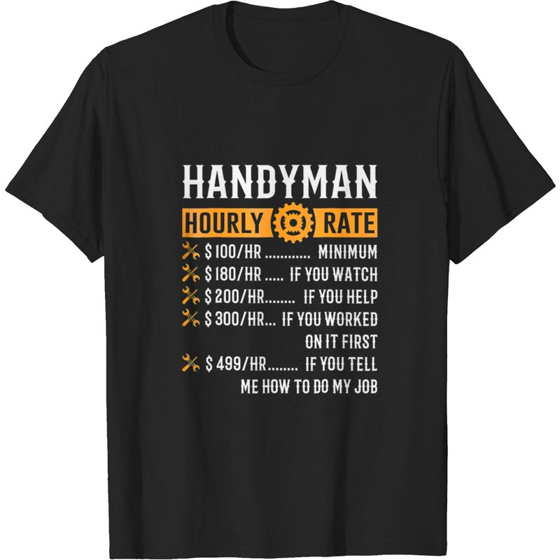 T-Shirt Taux Horaire de Bricoleur pour Hommes — T-shirts pour hommes