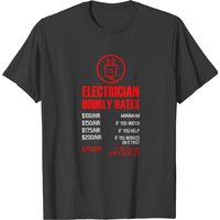 T-shirt Cadeau pour Technicien Électricien à Tarif Horaire pour Hommes