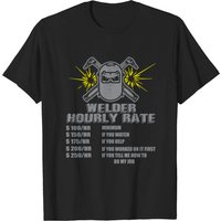 Funny Welder Hourly Rate T-Shirt for Men — Mens T Shirts