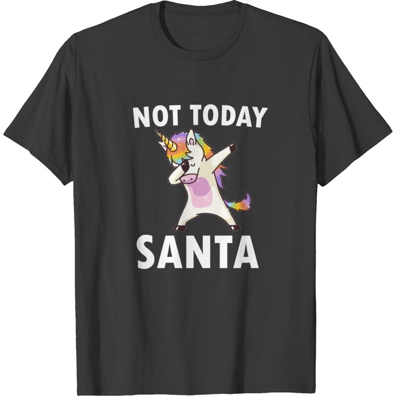 T-shirt Not Today Santa pour hommes en noir — T-shirts pour hommes