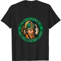 Saint Patrick Apostle of Ireland Distressed T-Shirt for Men