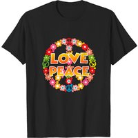 Peace Sign Love T-Shirt for Men - Black