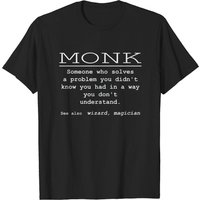 T-shirt le plus drôle du moine pour hommes - Noir — T-shirts pour hommes