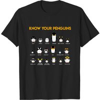 Penguin Species Know Your Penguins T-shirt for Men