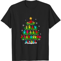 T-shirt drôle ASL Arbre de Noël en Langue des Signes pour Hommes — T-shirts pour hommes